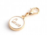 20PCS Love Letter Floating Pendant Charms With Lobster Clasp For Magnetic Locket