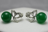 Natural Jade Stud Earring
