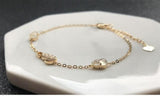 Gourd Inlaid Diamond Chalcedony Bracelet - Women's Silver Jewelry