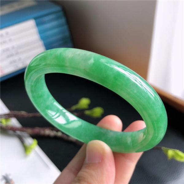 Zheru Burmese Emerald Green Bracelet, Princess Jewelry for Mother & Girlfriend