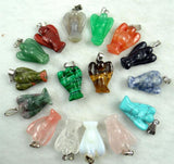 Natural Stone Angel Pendants for DIY Jewelry Making A18