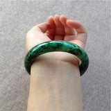 Zheru Jewelry Natural Burmese Jadeite 54-62mm Bracelet Princess Jewelry Gift