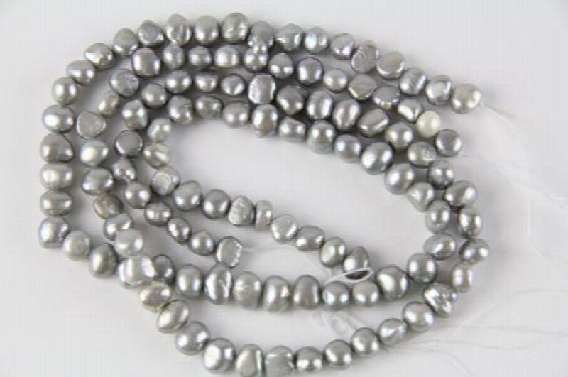 7MM Gray Freshwater Pearl Beads DIY Necklace Material