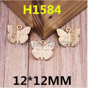 100pcs Alloy Gold Butterfly Charms DIY Necklace Bracelet Earring Pendants