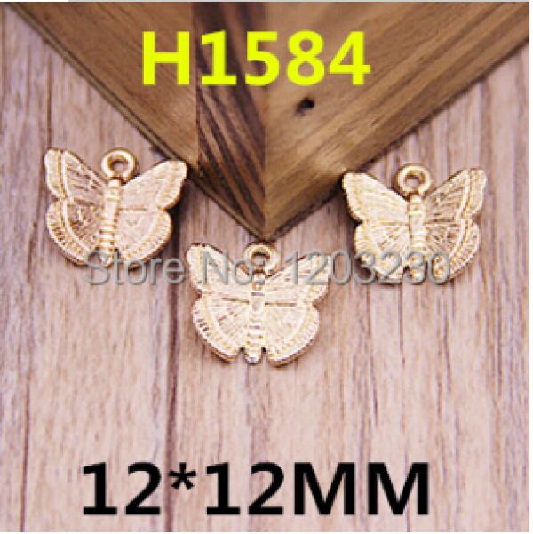 100pcs Alloy Gold Butterfly Charms DIY Necklace Bracelet Earring Pendants