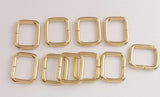 20PCS Solid Brass Bag Accessories Rectangle Buckle Clasps