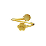 Breast Milk Resin Ring Bezel Setting Paw Solid 925 Silver Rose Plated