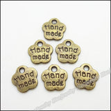 300pcs Vintage Flower Charms Antique Bronze Jewelry Making DIY