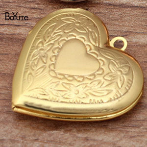 BoYuTe 28MM Metal Brass Heart Floating Locket Charms Pendant