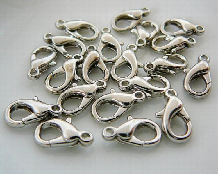 200pcs Platinumm Colour Lobster Clasps Vintage Style 12mm