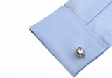 Men's Crystal Cuff Links in 5 Colors