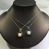 ZHBORUIN Sliver Pearl Necklace Women Wedding Party Gift
