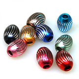 Miasol 100 Pcs 8x11MM Oval Aluminium Spacers Beads for DIY Jewelry Making
