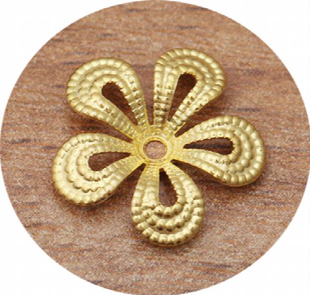 200pcs 15mm Metal Brass Flowers Base Filigree Bead Caps for Jewelry Making