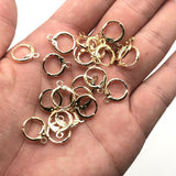 40Pcs 12x15mm Brass Earring Hooks DIY Jewelry Craft