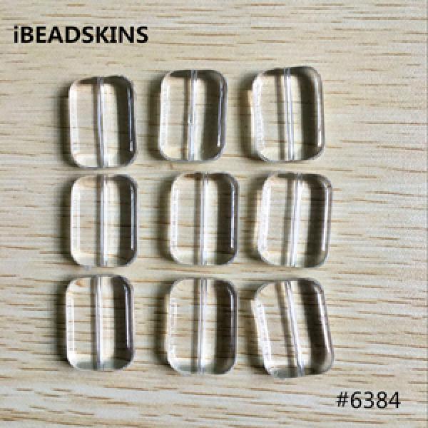 Clear Acrylic Rectangle Shape Beads 160pcs/Lot #6384