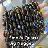 10x14mm Smoky Quartz Rough Stone Chips Strand for Jewelry Making