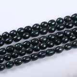 12-13mm Peacock Dyed Rice Pearl Beads Fresh Water Pearl Strand