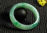 Natural Burmese Jade Light Green 54-64mm Bracelet Princess Jewelry Gift