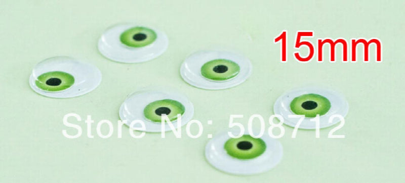 200pcs 15mm Green Pupil Eyes for DIY Manual Toy Eyes