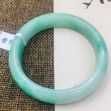 Zheru Natural Light Green Jadeite Bracelet Female Gift A Class A Certificate