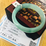 Natural Jadeite Bracelet Fresh Green Light Solid 54-61mm Female Jade Bracelet