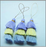 10pcs Tri colors tassels cloth hanging accessories keychain craft DIY making