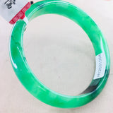 Zheru Jewelry Natural Jadeite Bracelet Green Double 54-62mm Princess Jade