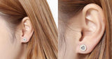 925 Silver Heart Stud Earrings for Women Mother's Gift