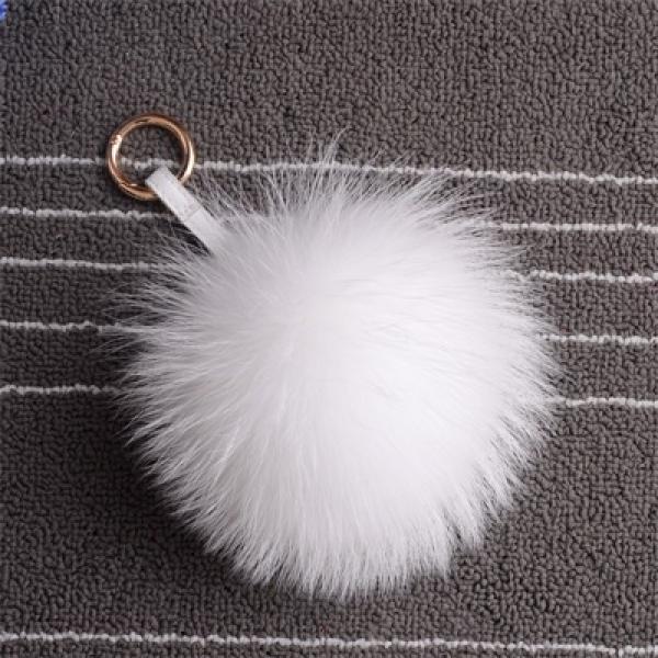Real Raccoon Fur Pompom Keychain Mixed Colors Big Size Ball Bag Accessories