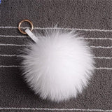 Real Raccoon Fur Pompom Keychain Mixed Colors Big Size Ball Bag Accessories
