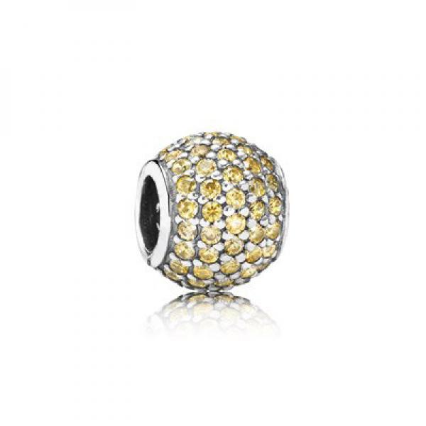 Shimmering Pave Lights Beads 925 Sterling Silver DIY