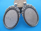 20pcs Rose Flower Base Setting Tray Bezel Pendant Charm