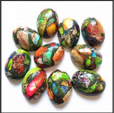 3pcs 30x40mm Oval Natural Stone Cabochons for Pendants Making DIY Accessories