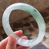 Zheru Jewelry Natural Myanmar Jadeite 54-64mm Flower Bracelet Princess Jewelry