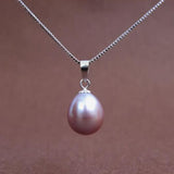 Drop Shape 925 Silver Natural Freshwater Pearl Pendant