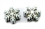 100PCS Enamel Snowflake Slide Charms for 8mm Leather Keychains