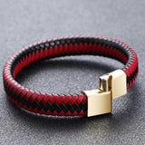 Punk Men Jewelry Leather Bracelet Braided Charm Friendship Bracelets