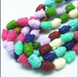 25pcs Buddha Figure Double Face Men's Bracelet Making Charms Beads 15x10mm