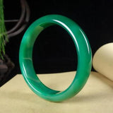 Zheru Jewelry Agate Chalcedony Green 54-62mm Bracelet Princess Gift