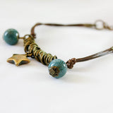Vintage Porcelain Bracelet Anklets Set