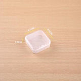 Small Transparent Plastic Storage Containers with Hinged Cover