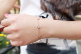 Rose CZ Bracelet Charms Stainless Steel Jewelry Woman Prevent Fade