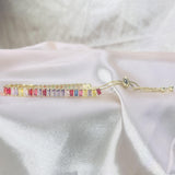 Adjustable Multicolor Tennis Bracelet for Women Wedding Rainbow Zircon Charm