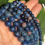 4-10mm Dark Sea Sediment Jaspers America Turquoises Beads