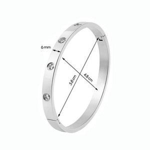 Stainless Steel Nail Bangles for Women Bracelets on Hand Lady Girl