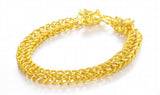 Real 24K Jewelry Bracelets for Women Men Fine Pulseira Feminina Argent 925