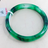 Natural Ice Green Jadeite Bracelet 54-62mm Female Princess Gift