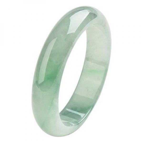 Zheru Jewelry Natural Myanmar Jadeite Ice Green Two-Color Bracelet 54-64mm