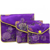12PCS Jewelry Gift Bags Pouches Nylon Red Champagne Pink Purple